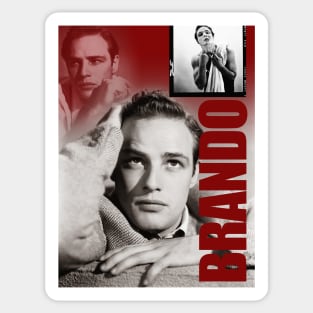 Marlon Brando Collage Portrait 2 Sticker